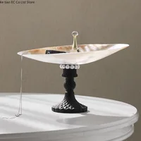 Creative Clam Shell Decoration Plate Earrings Rings Jewelry Dish Living Room Fruit Plates Dining Table Storage Trays Home Gift 1
