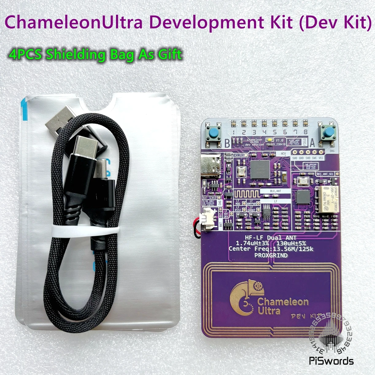 ChameleonUltra Development Kit contactless smartcard emulator compliant to NFC Chameleon Ultra Dev Kit