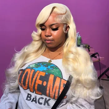 613 Blonde 13x6 Lace Front Wig Human Hair Body Wave Lace Frontal Wigs Human Hair 250% Density Natural Hairline With Baby Hair 1