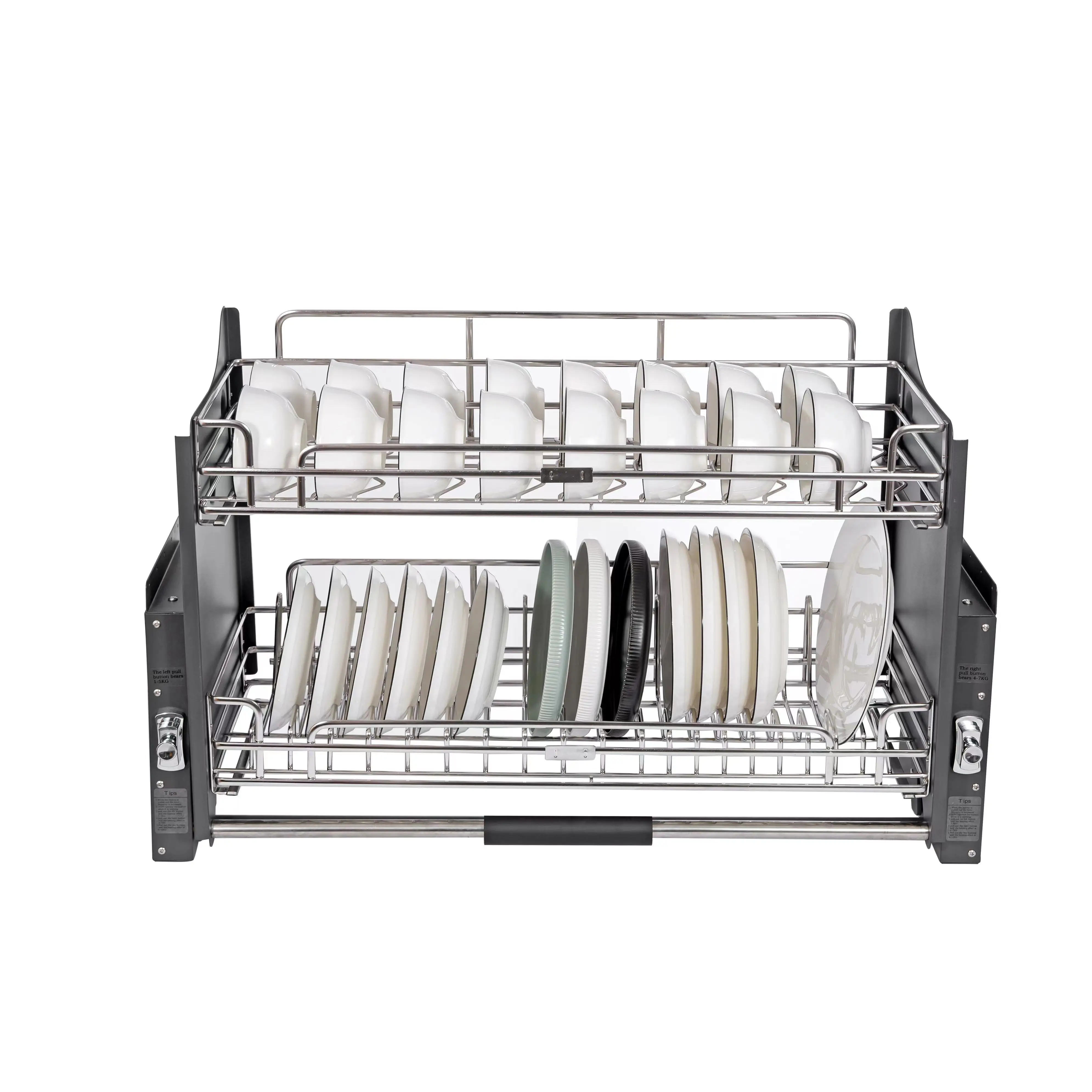 Kitchen Pull Out Spice Pack Basket Vegetable Storage Pull Out Stainless Steel Baskets Drawer