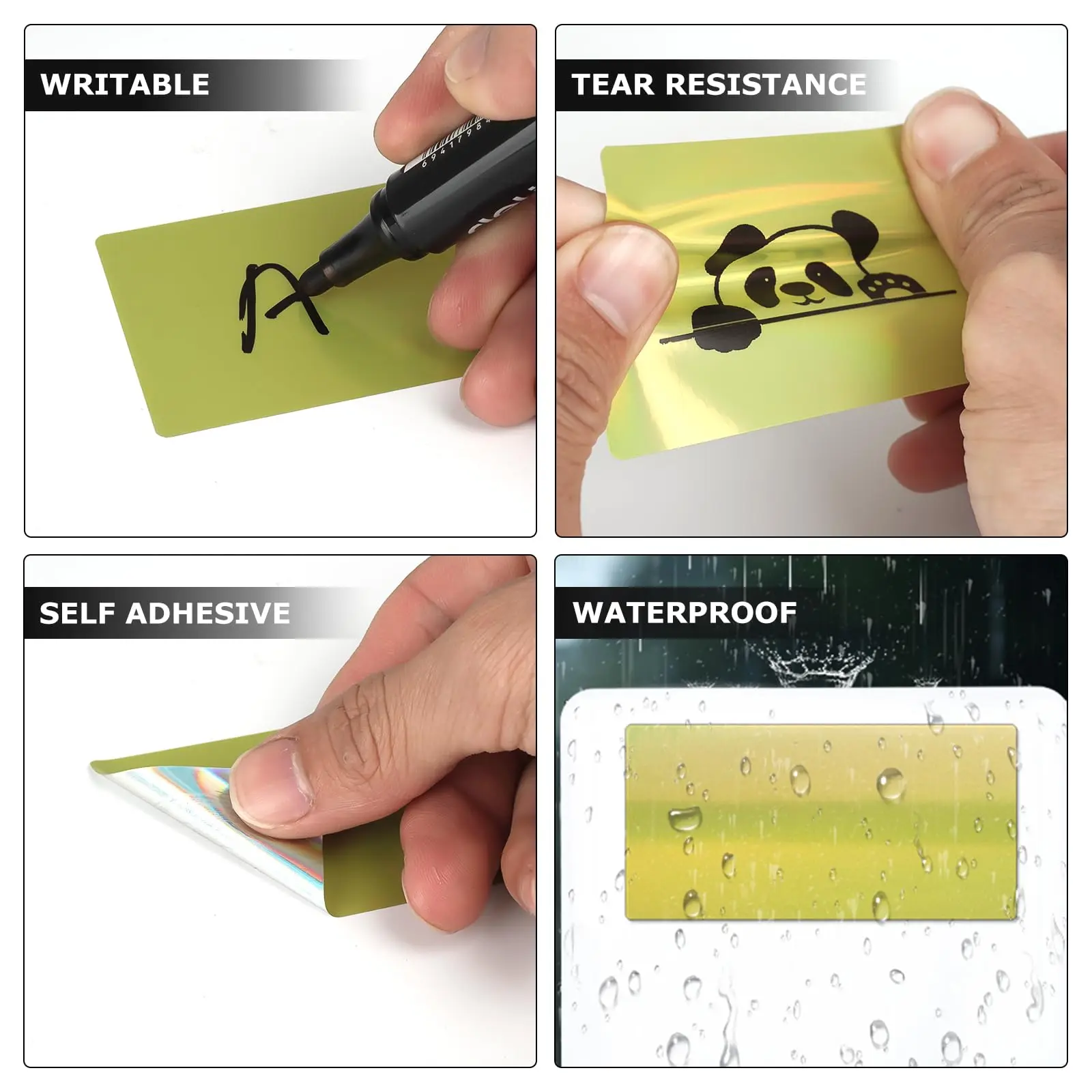 M110 M120 Gold Laser Thermal Labels Metallic Waterproof Adhesive for Laser Printers Luxury Branding Retail Packaging & Gifts