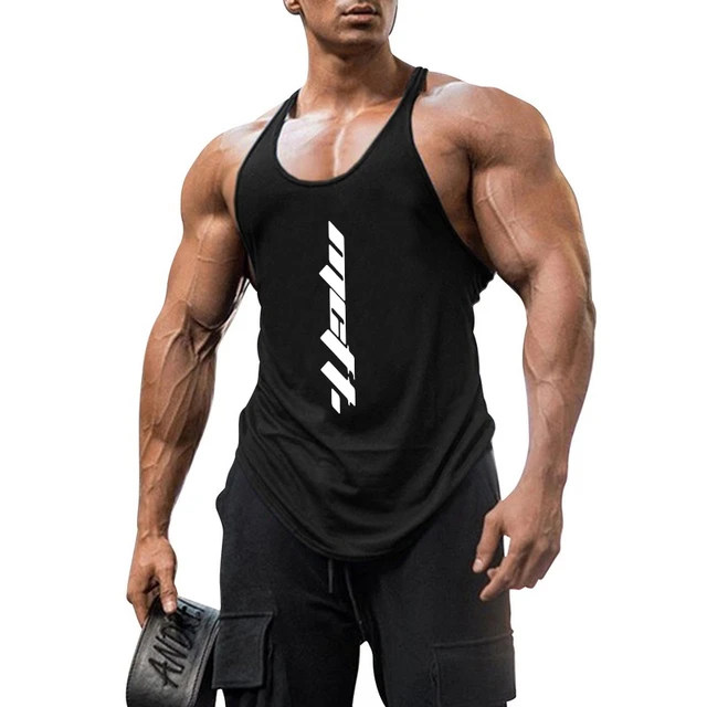 Camiseta de tirantes con espalda en Y para hombre, camiseta sin mangas de  entrenamiento para gimnasio Y musculación - AliExpress