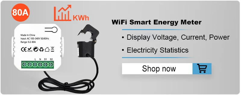 Smart Life WLAN-Stromzähler KWh DIN-Schiene 63A mit CT App-Monitor für Spannung, Strom und Energieverbrauch 110V 230V – Detail 1