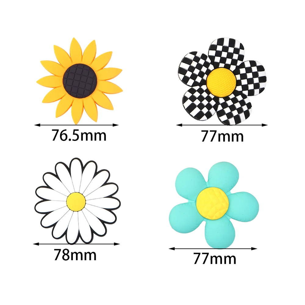 2 teile/los PVC Strand Tasche Charms Bunte Blume Einsatz Charms Für DIY Handgemachte Hause Kleidung Hüte Strand Boggs Taschen Zubehör – Detail 1