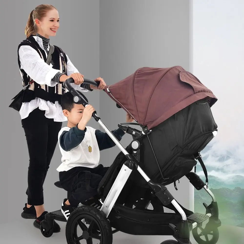 2 in 1 Sit and Stand Stroller Pedal Adapter Universal Holds 55lbs Strollers Step Board Adapter Comfort Creative