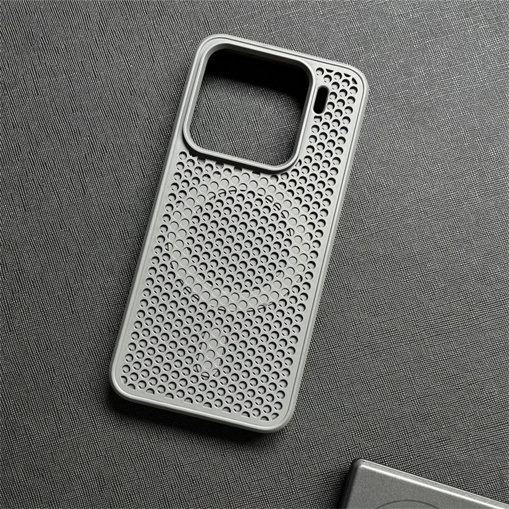 Honeycomb Breathable Magnetic Silicone Bumper Case - Hollow Solid Color Design