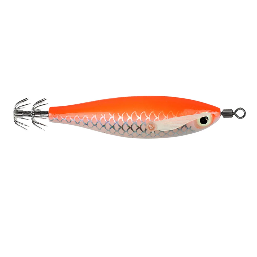 1 Stück Leuchtender 8cm/5,6g Tintenfisch-Haken mit Geräusch, Salzwasser-Angelköder Holz-Garnelen-Köder Angelzubehör – Detail 13