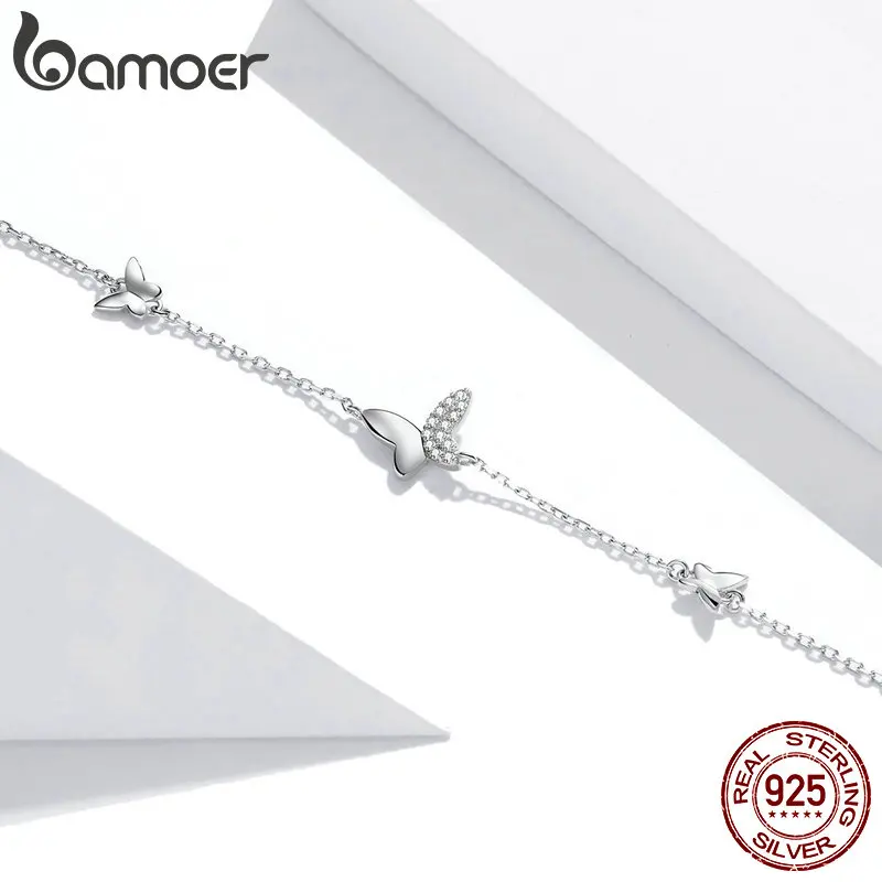 Flying Butterfly Bracelet Lobster Clasp Chain for Women - Image 3