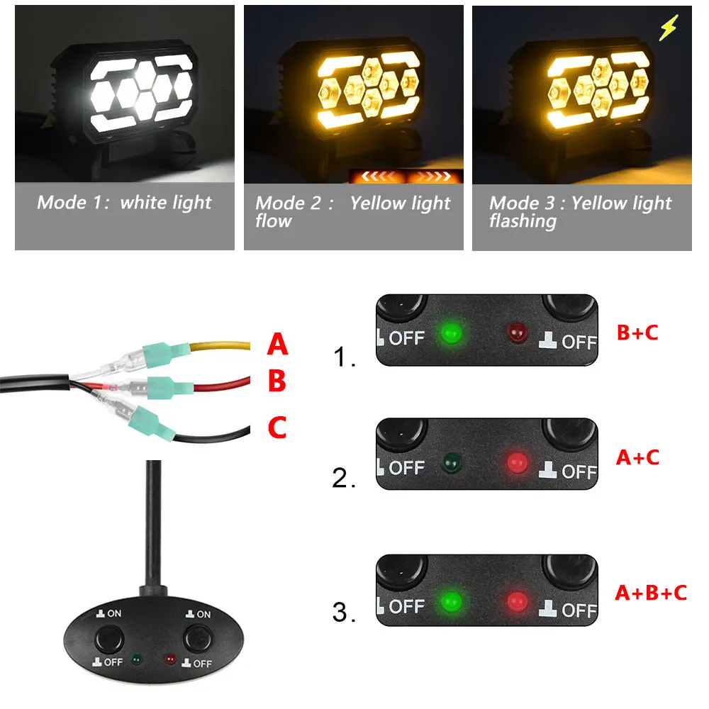 4.5Inch Work Fog Light Long Range Auxiliary Auto Fog Light Led Light Bar for Mo