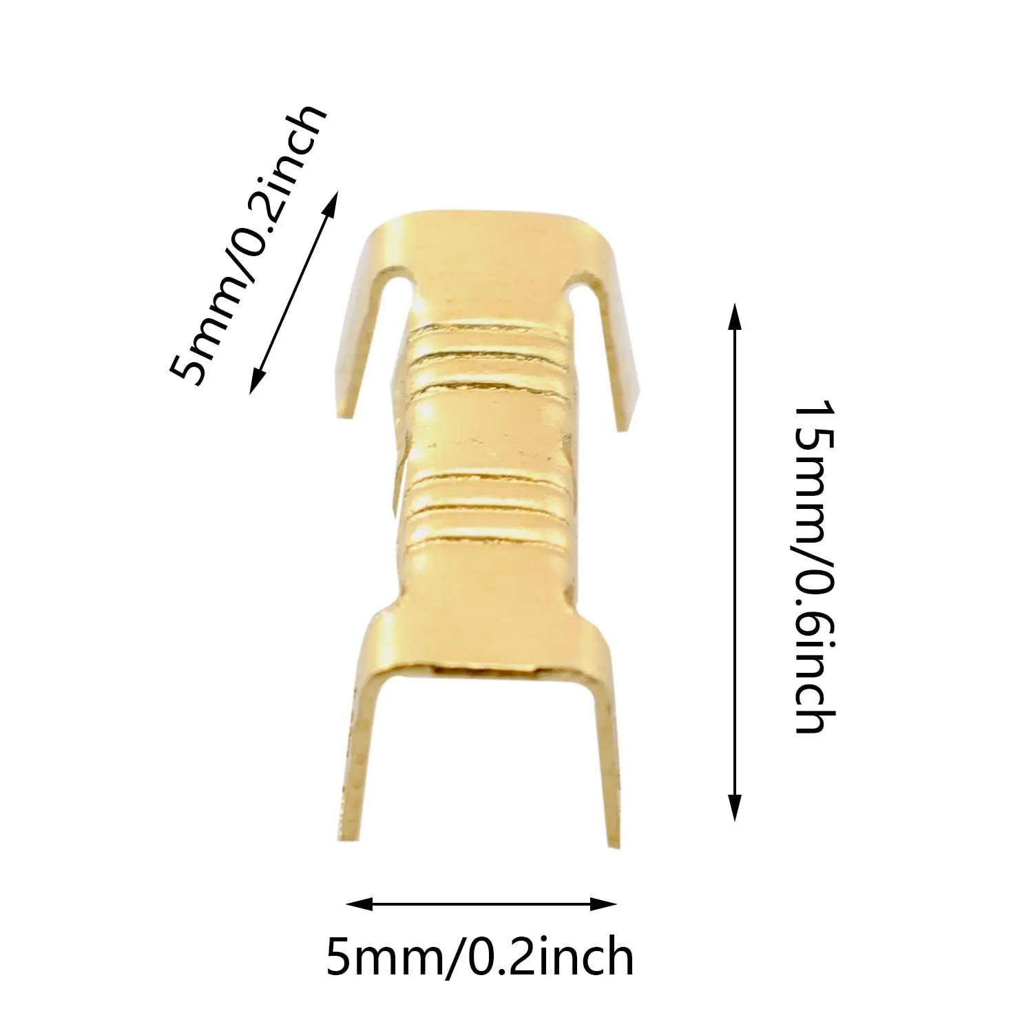 Terminal Connector 50/100/200/1000PCS 453 U-Shaped 0.3-1.5mm 2 Terminal Tab Cold Inserts Small Teeth Fascia