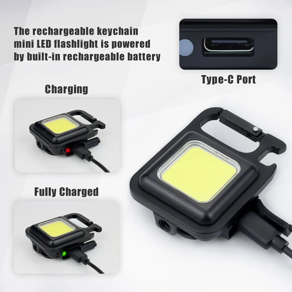 Mini USB Charging Keychain Light - Image 5