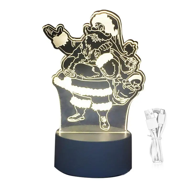 

Christmas 3D Night Light Acrylic Christmas Touch Control Desk Night Light Room Decoration For Living Room Bedroom Home