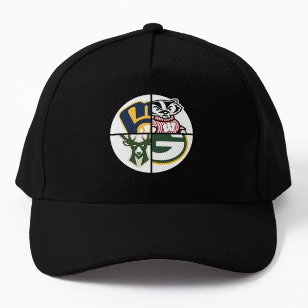 

Wisconsin Sports Baseball Cap Hat Sun Boys Solid Color Summer Printed Snapback Casual Czapka Hip Hop Casquette Spring Mens
