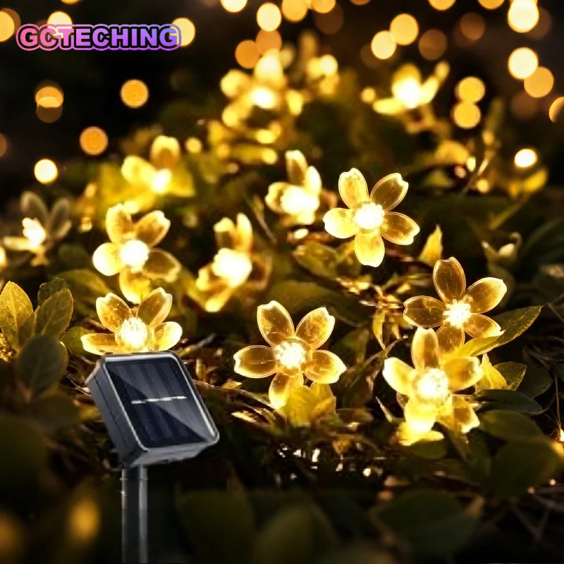 سلسلة أضواء شمسية LED بطول 6.5 متر تحتوي على 30 مص...