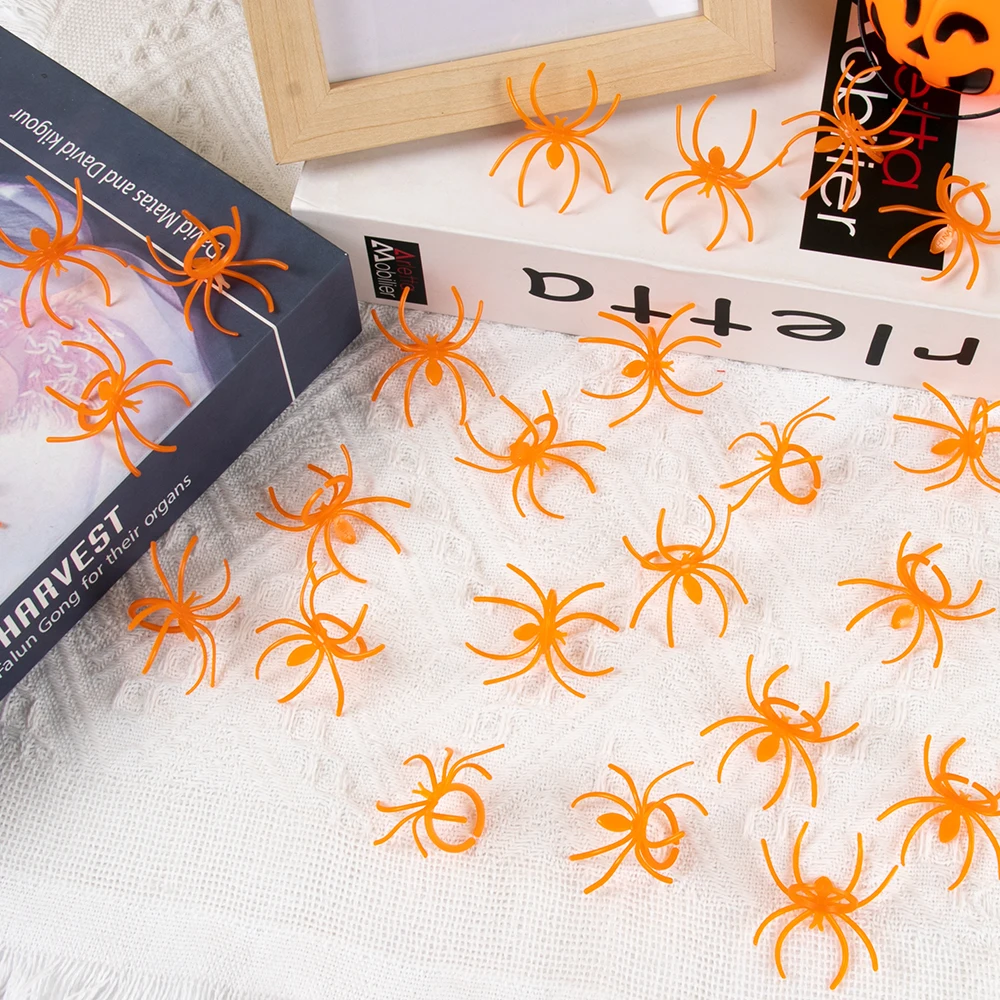 36 Stück Halloween Spinne Ringe - Gruselige Party Deko