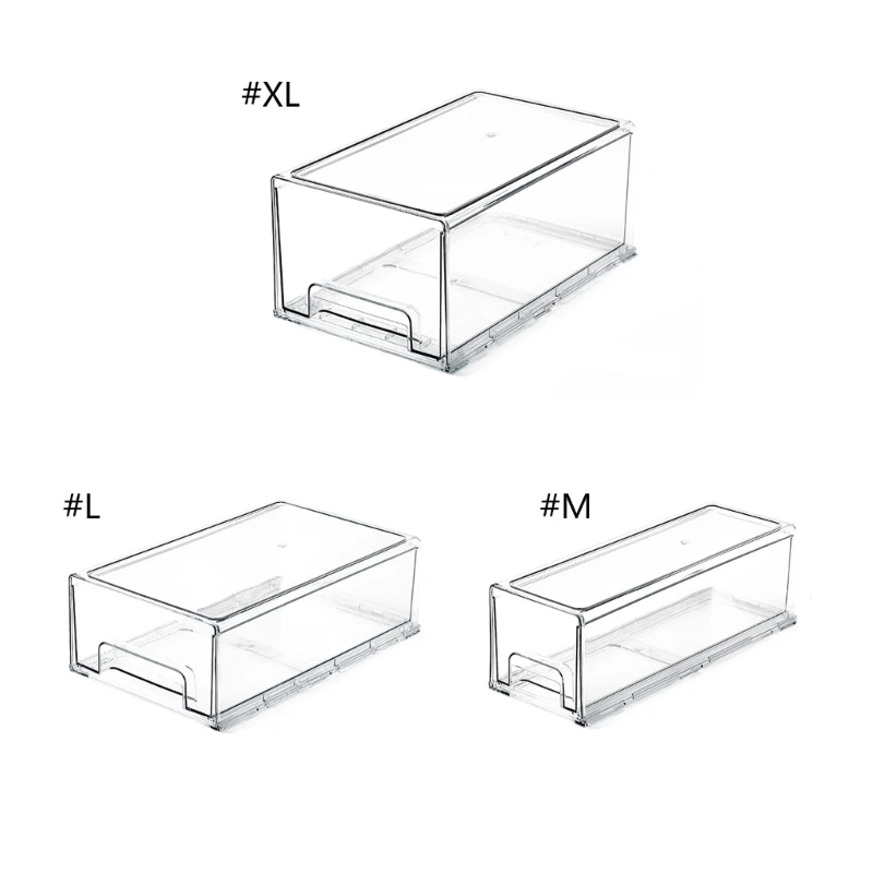 

Convenient Fridge Drawer Box Efficient Sealed Container Reliable Storage Box Stackable Freezer Organiser Case