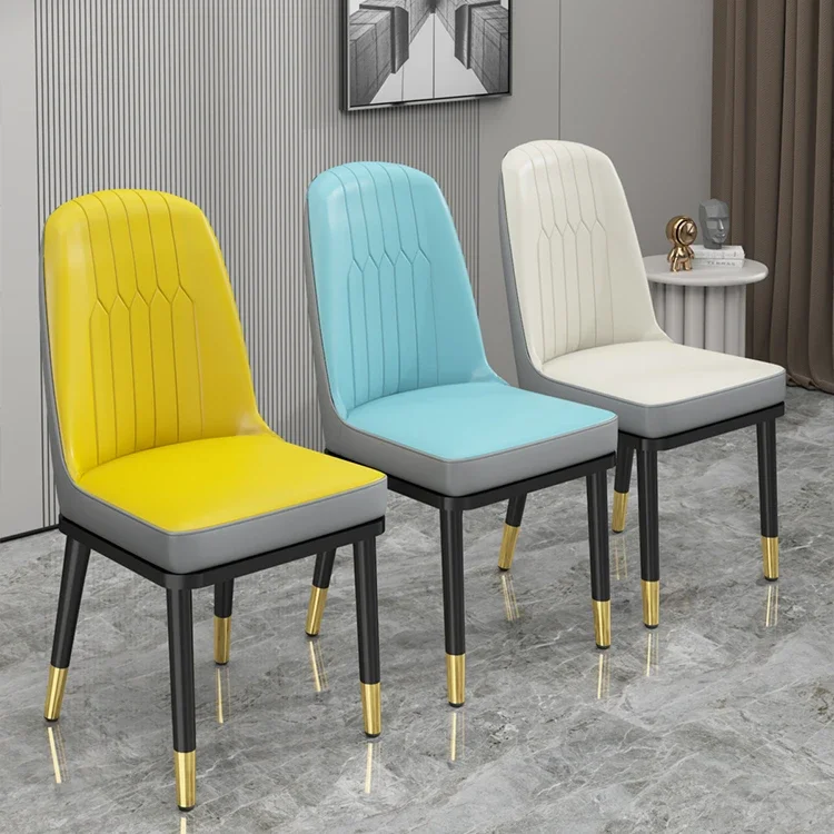 Simple Modern Living Room Dining Room Armchair Hotel Coffee Shop Leather Chair