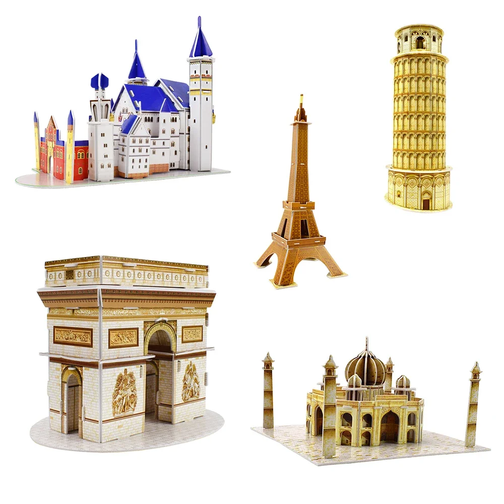 3D Puzzle Assembly Model World Famous Historical Building Jigsaw Architecture Educational Toy for Kid Game Gift