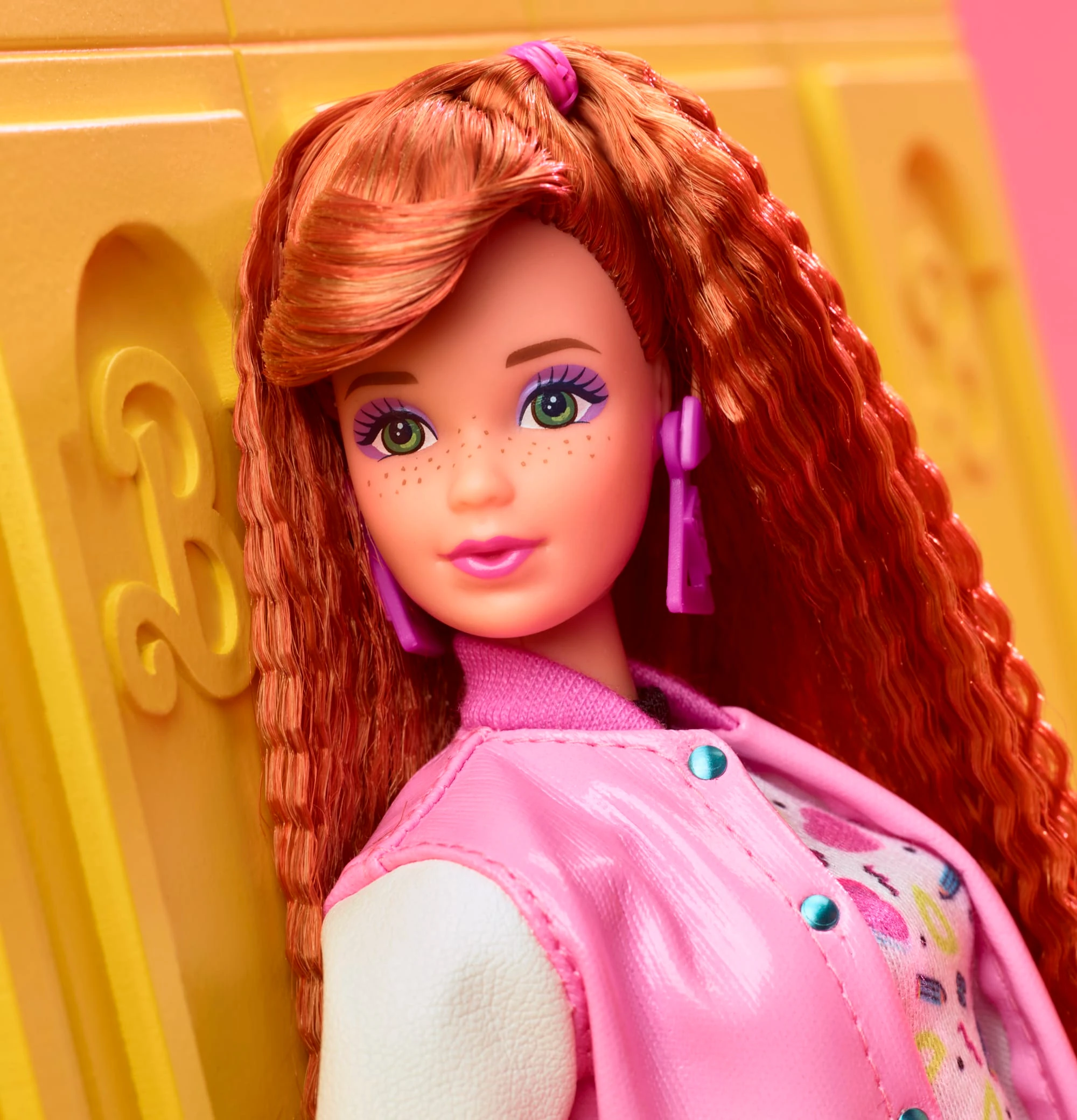 80s barbie with crimped hair