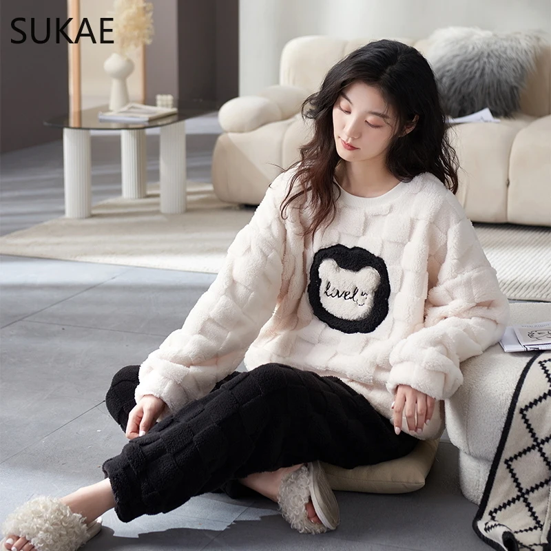 Pijamas Coreanas Pijamas Para Mujer Joven Cómodo Pijamas De