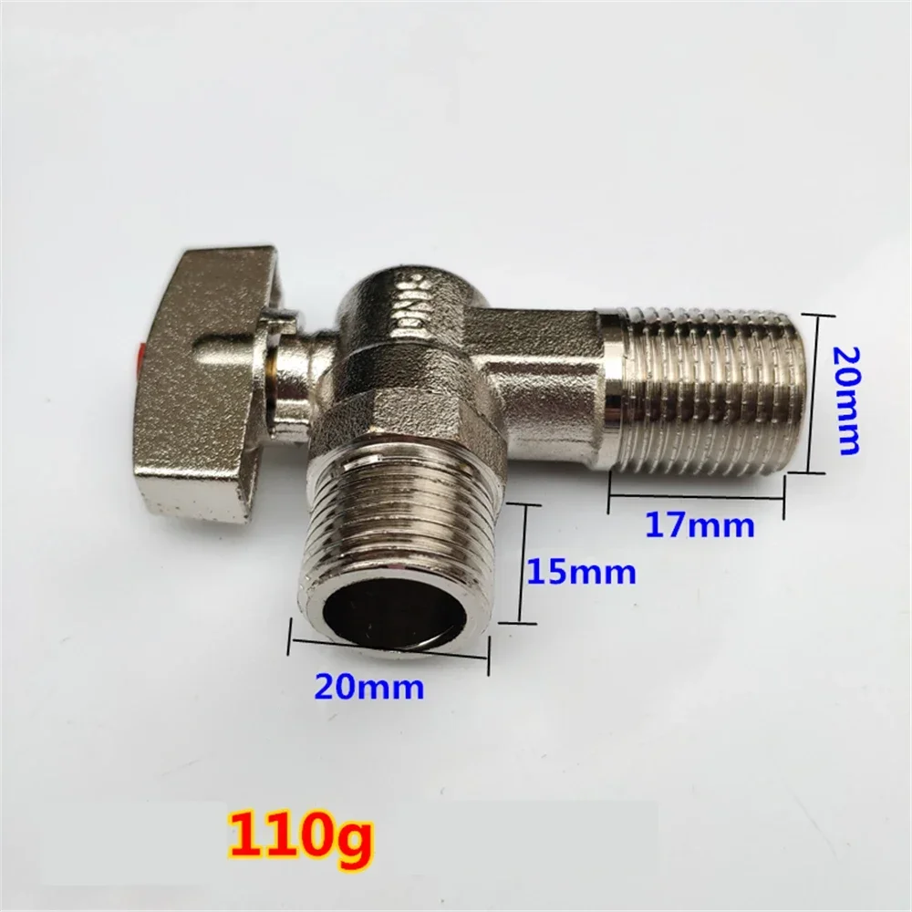 4 Points Full Copper Large Flow Ball Core Angle Valve Gas Water Heater Cold And Hot Water Full Open Diameter Triangle Valve