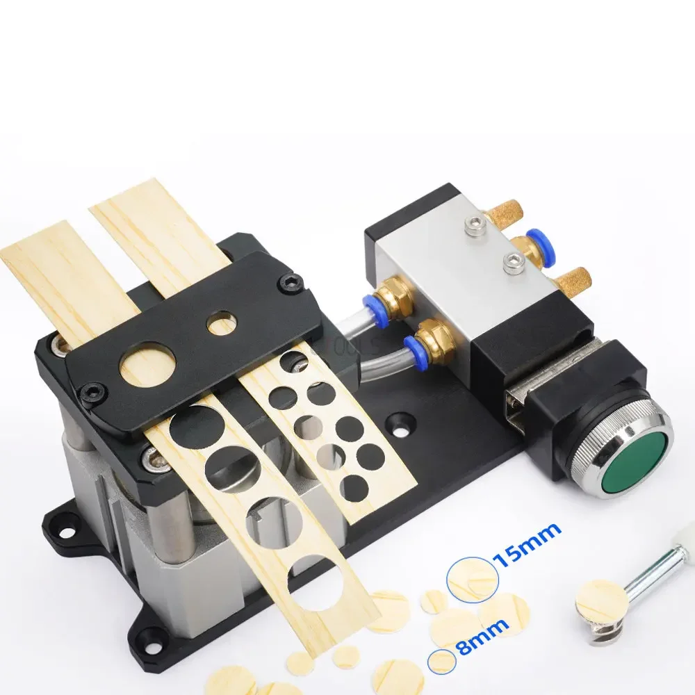 8/15mm 2 In 1 Edge Banding Punching Hole Machine Pneumatic Edge Bander Hole Guide Woodworking Edge Banding Leather Hole Punch