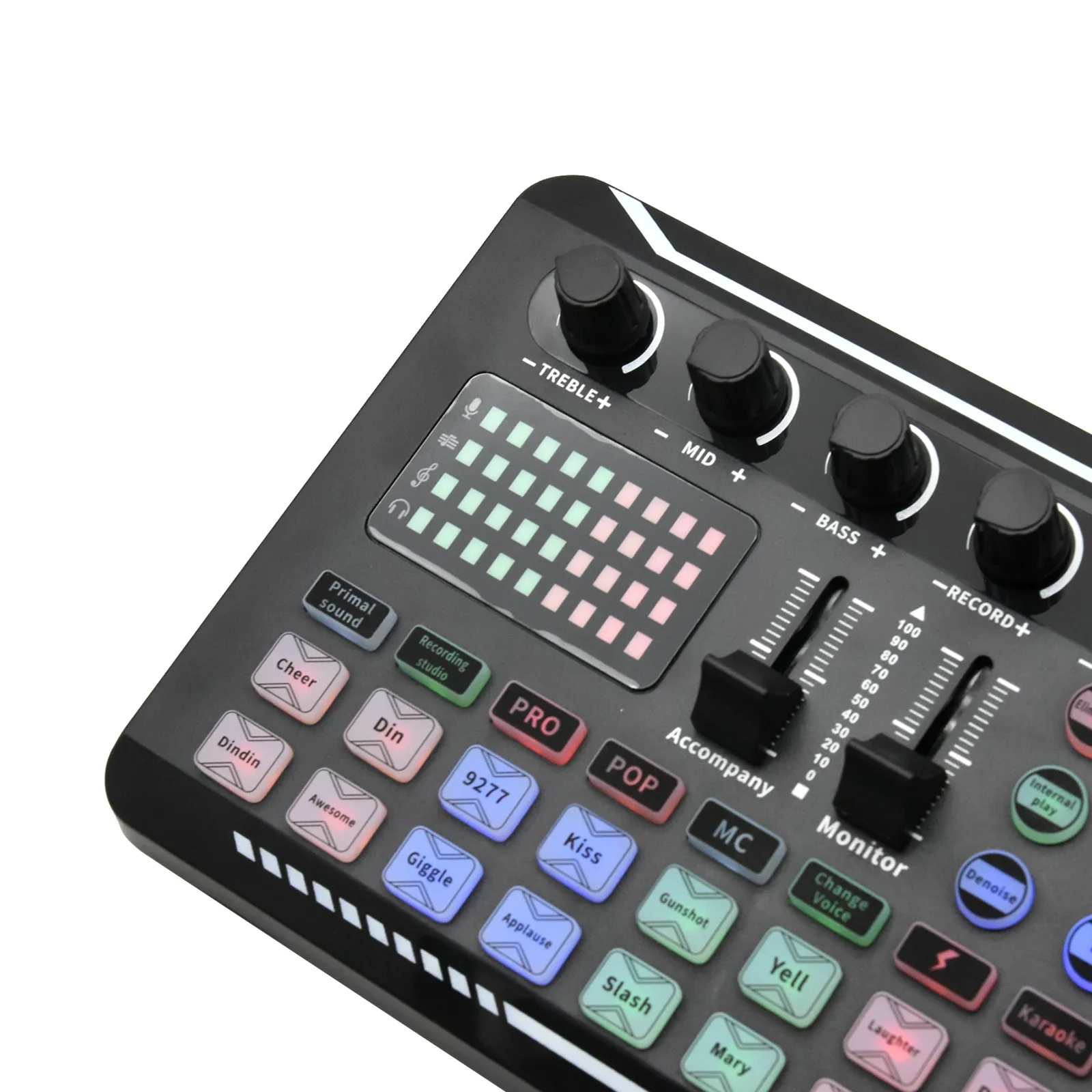 F998 Live Sound Card Bluetooth-Compatible Studio Record DJ Mixer Effects For Pho