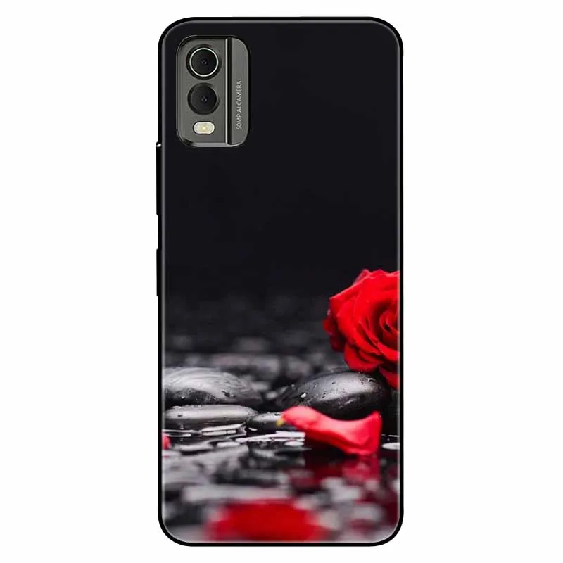 Soft Black Bumpers Cool Fashion TPU Coque with Cat Lion Design