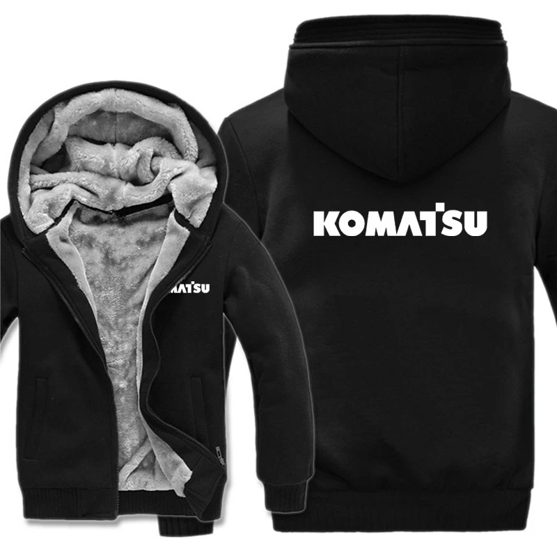 Komatsu Hoodies Men Coat Winter Warm Fleece Komatsu Sweatshirts Jacket 2