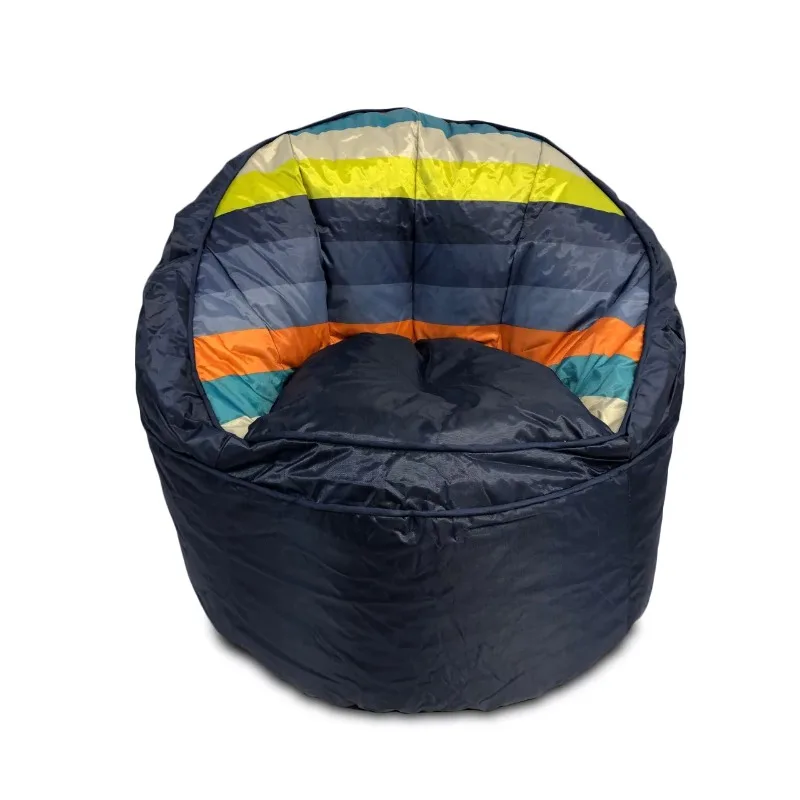 

Striped Plush Black Polyester Toddler Bean Bag Sofas Chair