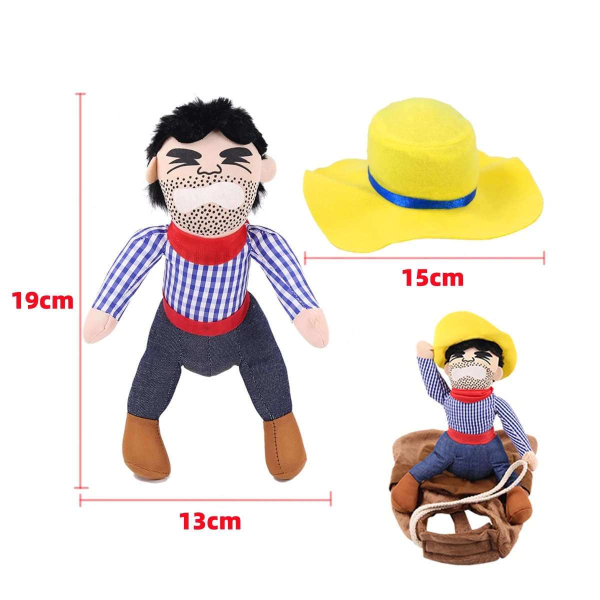 Cowboy Pet Riding Costume 2