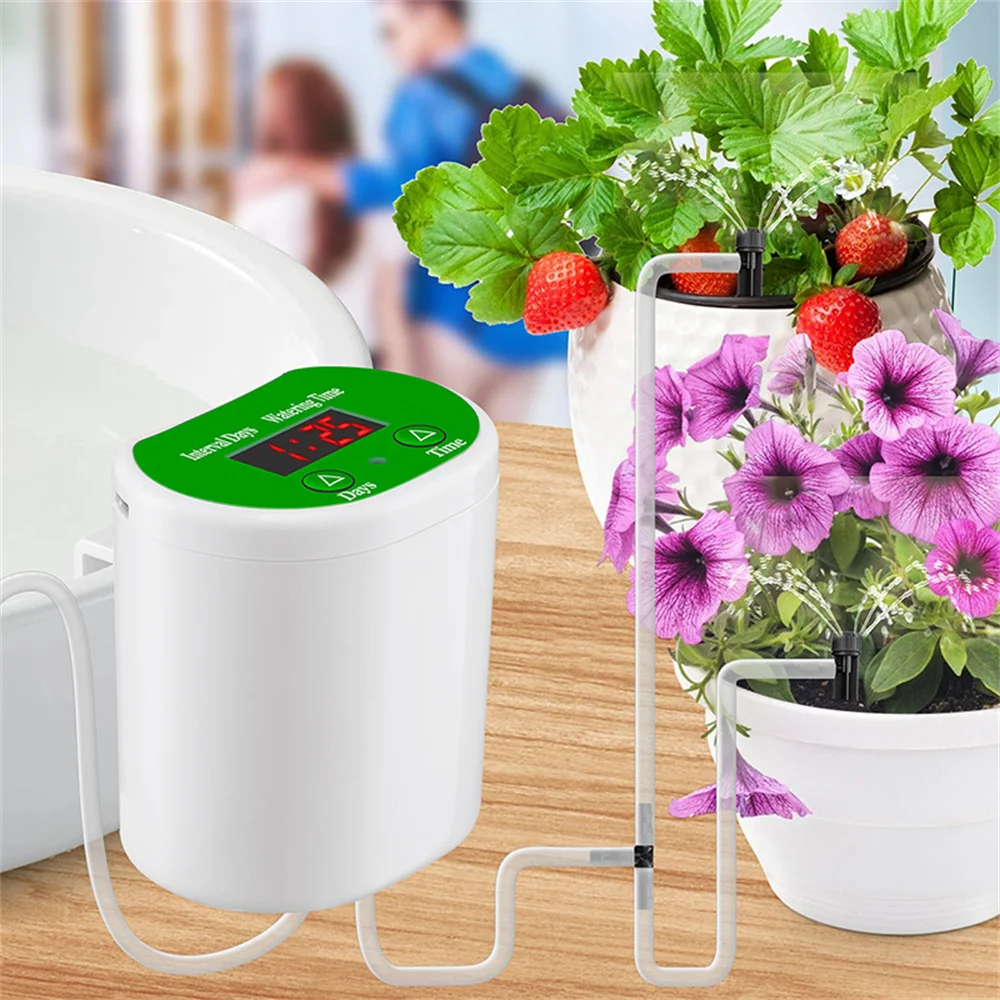 

Auto Drip Irrigation System Intelligent Timing Automatic Watering Machine Large Flow Waterer Sprinkler Plants Indoor Garden Tool