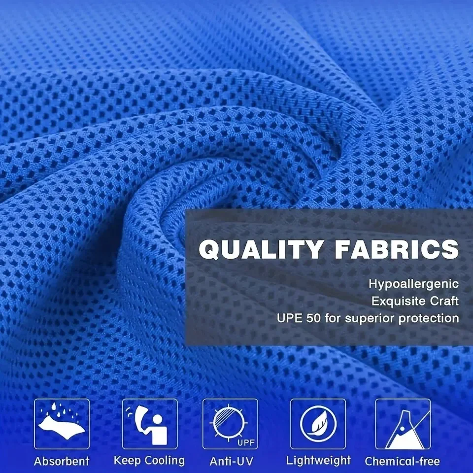 U Cooling Hoodie Towel Beach Camping Gym Building Sun Protection Quick Drying Sports Cooling Towel Headband 4