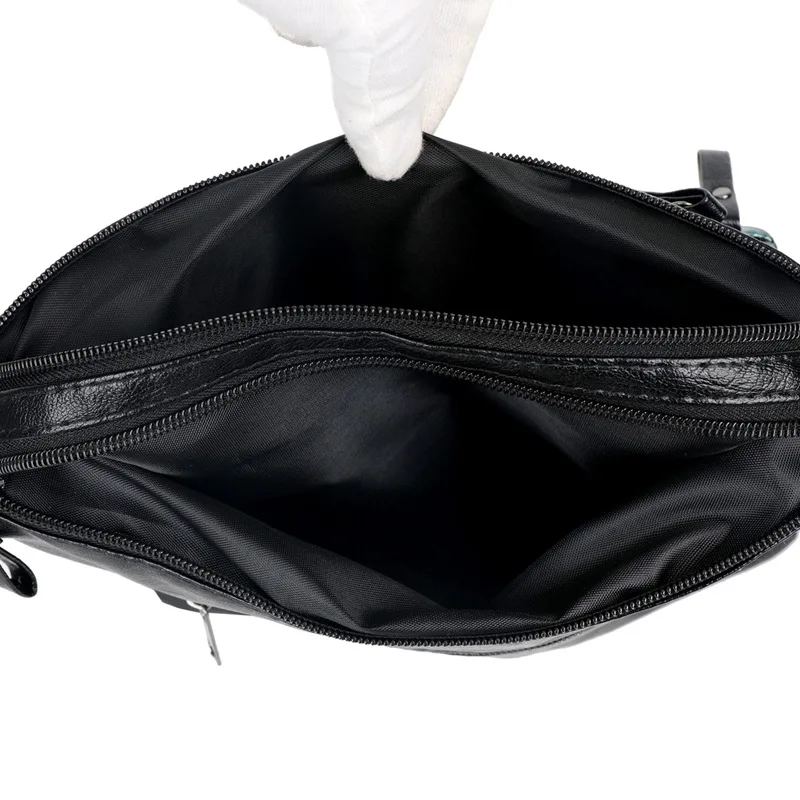 Chic Flower Pattern Pu Leather Crossbody Bag with Multi Layer Zipper Pouch Shoulder Bag for Women Work Travel Parties Daily Use