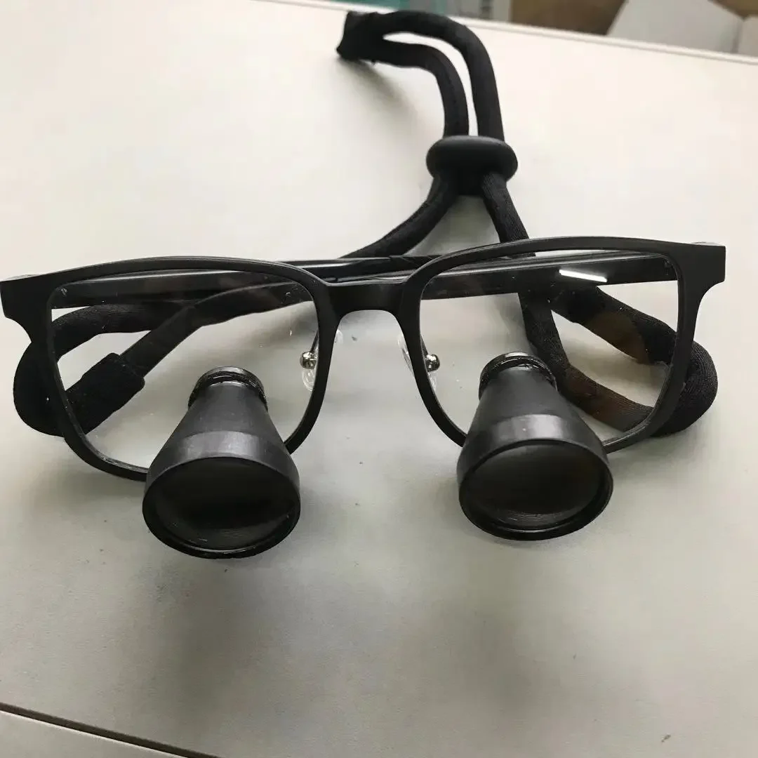 

3.5X microscope with magnesium alloy frame magnifying glasses in Black medical surgical loupe