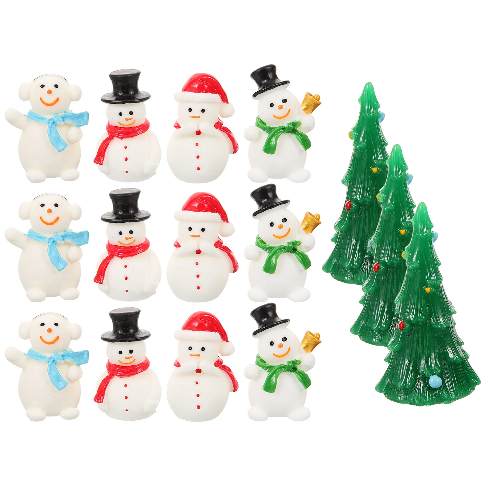 

Christmas Snow Ornament Scene DIY Crafts Decorative Resin Decors Festive Adornments 3D Cartoon Ornaments Desktop Beautiful