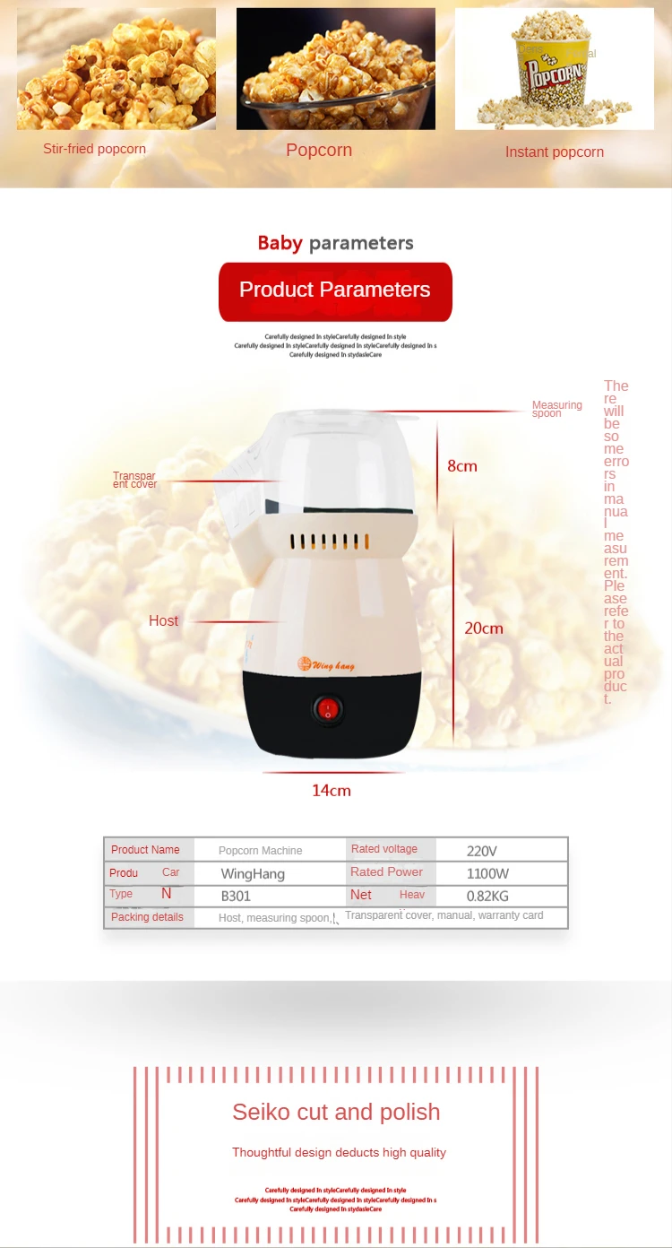 Fascinante Máquina De Palomitas De Maíz Para El Hogar