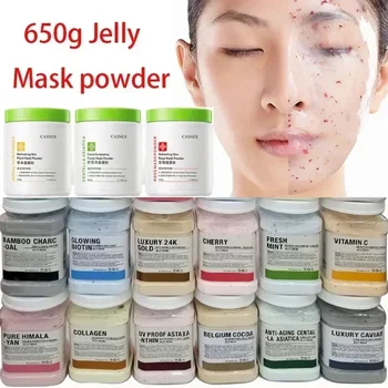 650g Arbutin Rose Jelly Mask Powder DIY Plant Masks Powder Peel Off Vitamin C Hyaluronic Acid Facial Skin Care 24K Gold Mud Mask 1