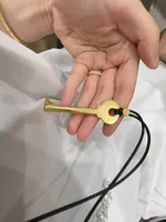 Collier pendentif en forme de clé en métal pour femmes et filles, Simple, longue corde de cire, chaîne de pull, accessoire de mode, nouveaux cadeaux 4
