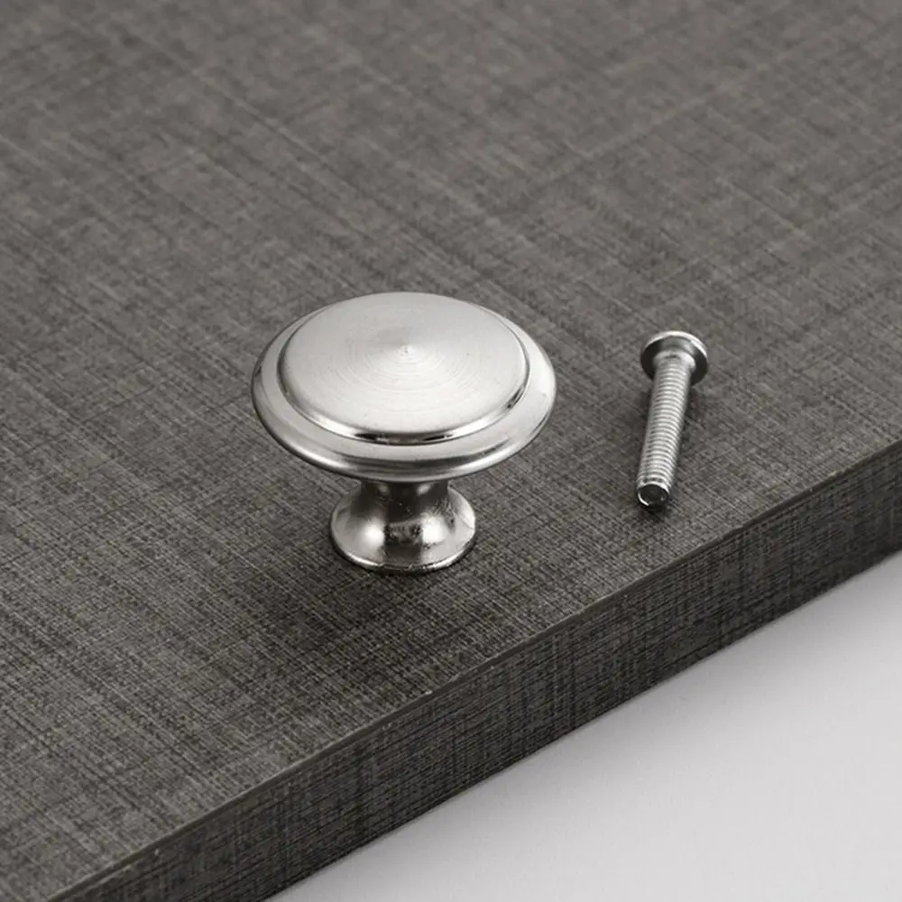 Description Picture 5 of item2Pcs/Set Furniture Hardware Drawer Knobs with Screws Kitchen Home Single-hole Pull Cupboard Cabinet Stainless Steel Door Handles