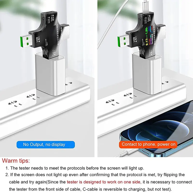 DC5.5 USB 3.0 Type-C 18 In 1 USB Tester DC Digital Voltmeter Power Bank Charger Voltage Current Ammeter Detector QC/PD3.0 Meter - 1420
