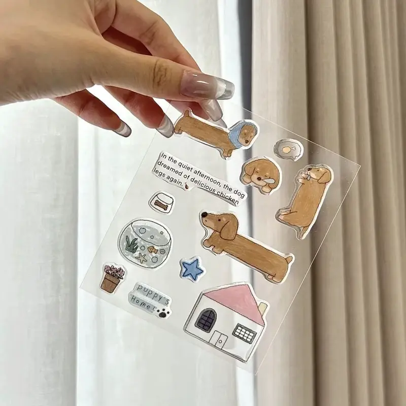 Cute Cartoon 3D Snowman Dogs Crystal Drop Rubber Stickers Kawaii Deco Stickers DIY Phone Sticker for IPad Mobile Phone Computer - Image 7