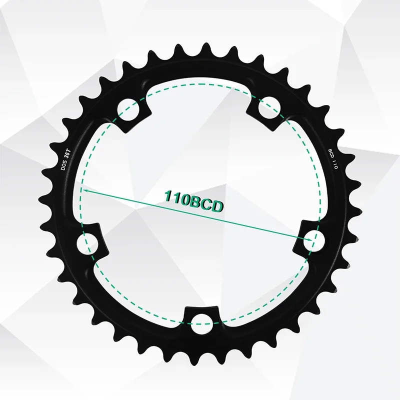 Ultralight Double Chainring for Road Bike 110BCD 50-34T 52-36T 53-39T Bicycle Cr