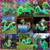 14Ft Long Huge Halloween Inflatable Green Dragon Inflatables Toys with LED Lights for Yard Lawn Halloween Outdoor Decoration 6