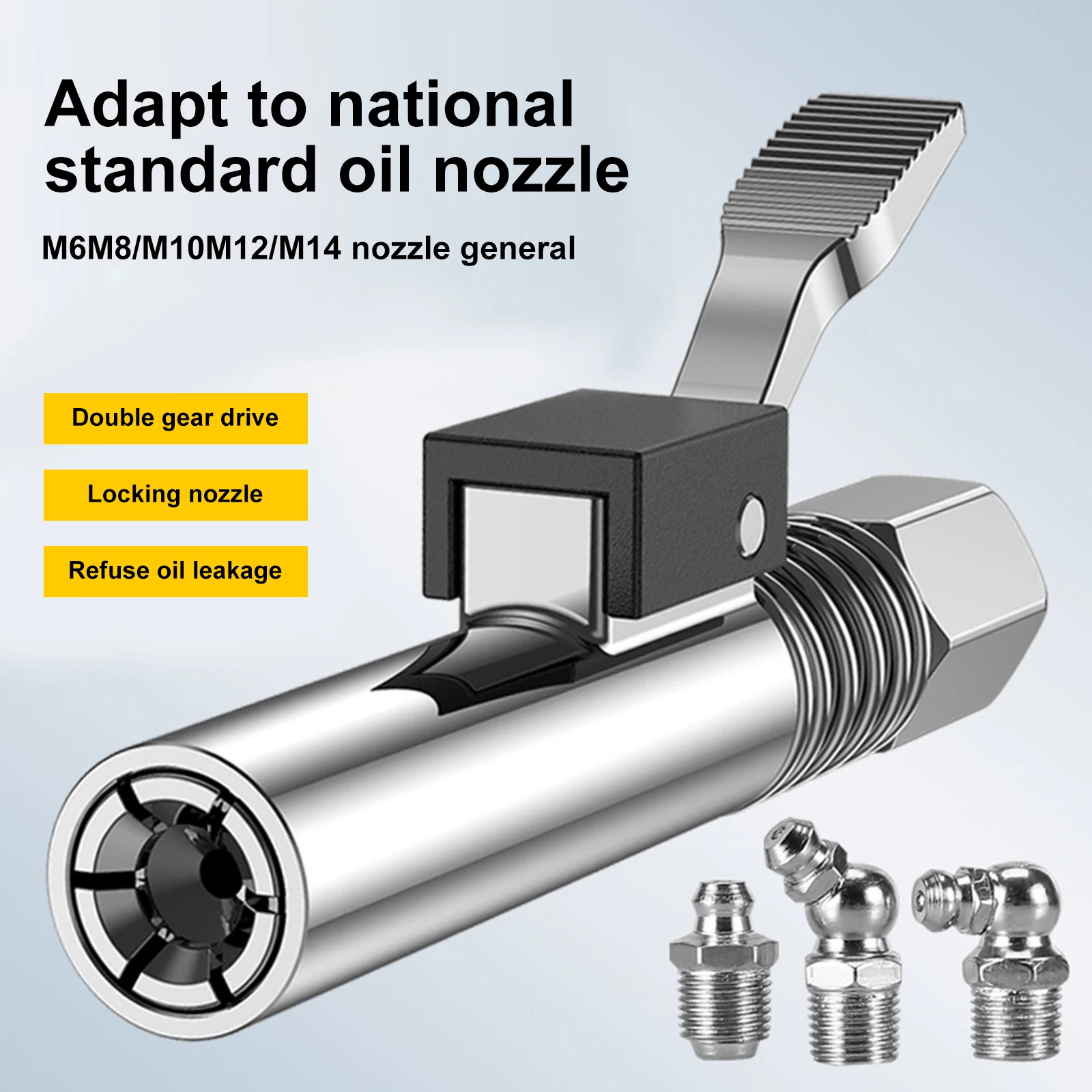 

Grease Gun Coupler 12000 PSI NPTI/8 Oil Injection Nozzles Nozzle Oil Pump Car Syringe Lubricant Tip Repair Accessories