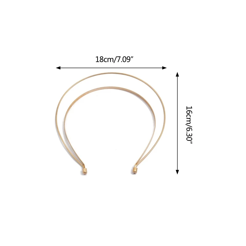 Hair Accessories Bridal Hair Accessories Gold Silver Head Band Metal Hairwear Hair Bands Blank Base Setting Women Wedding Jewelry Making Components DIY