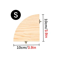 Fan-Shaped Wooden Bird Perch and Stand (S 10x10cm)