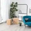 Tree Stump End Table Set of 2, Multiple Styling Layout with Wood Tree Ring Pattern, Natural Wood Color 5