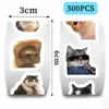 500pcs/roll Funny Cats MEME Cartoon Graffiti Stickers DIY Phone Guitar Laptop Notebook Suitcase Waterproof Sticker Kids Toy 2