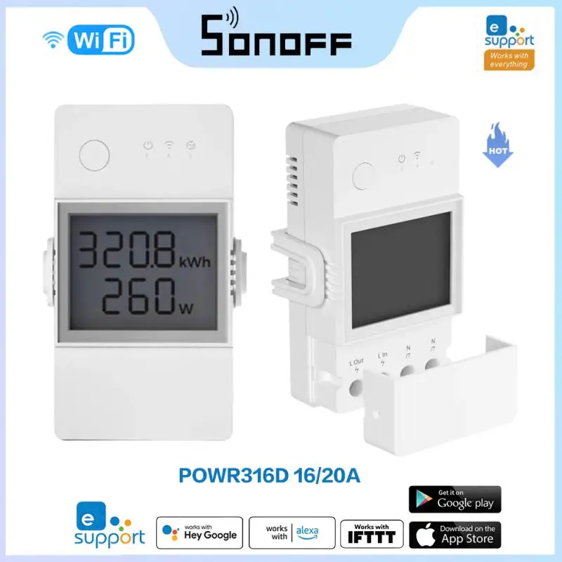 Sonoff 와이파이 스마트 스위치, 온도 센서 습도 모니터 포함, 홈 자동화 모듈, 16A 무선 스위치, 스마트 앱, THR316D